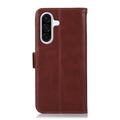 Samsung Galaxy A57 Wallet Leather Case with RFID - Brown