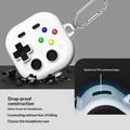 Samsung Galaxy Buds 4/4 Pro Gaming Controller Style Case with Carabiner and Cleaning Tool - White