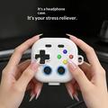 Samsung Galaxy Buds 4/4 Pro Gaming Controller Style Case with Carabiner and Cleaning Tool - White