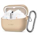 Samsung Galaxy Buds3/Buds3 Pro/Buds3 FE Tech-Protect Silicone Hook Case - Caffe Latte