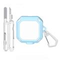 Samsung Galaxy Buds4/Buds4 Pro Rugged Style Case with Carabiner and Cleaning Pens - Blue / White