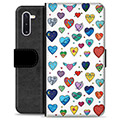 Samsung Galaxy Note10 Premium Wallet Case - Hearts