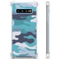 Samsung Galaxy S10 Hybrid Case - Blue Camouflage