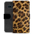 Samsung Galaxy S10 Premium Wallet Case - Leopard