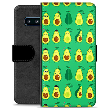 Samsung Galaxy S10 Premium Wallet Case - Avocado Pattern