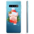 Samsung Galaxy S10+ TPU Case - Winter Piggy