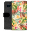 Samsung Galaxy S10 Premium Wallet Case - Pink Flowers