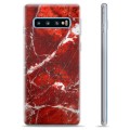 Samsung Galaxy S10 TPU Case - Red Marble