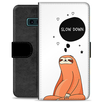 Samsung Galaxy S10e Premium Wallet Case - Slow Down