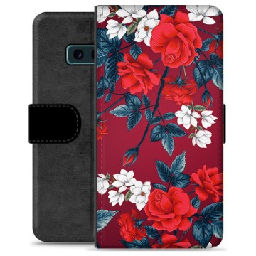 Samsung Galaxy S10e Premium Wallet Case - Vintage Flowers