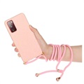 Saii Eco Line Samsung Galaxy S20 FE Case with Strap - Pink