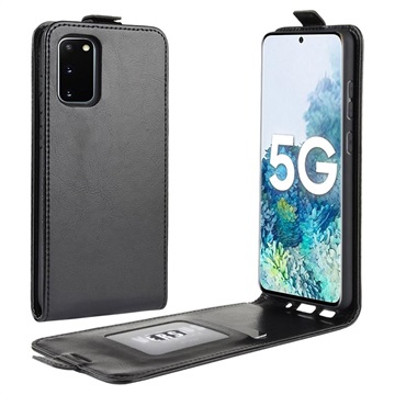 Samsung Galaxy S20 FE Vertical Flip Case with Card Slot - Black