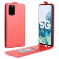 Samsung Galaxy S20 FE Vertical Flip Case with Card Slot - Red