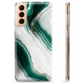 Samsung Galaxy S21+ 5G TPU Case - Emerald Marble