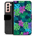 Samsung Galaxy S21 5G Premium Wallet Case - Tropical Flower