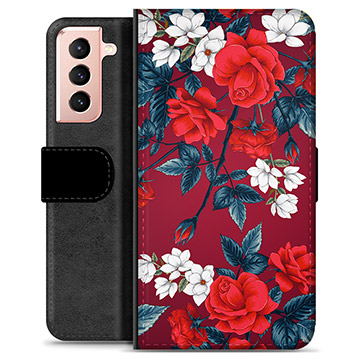 Samsung Galaxy S21 5G Premium Wallet Case - Vintage Flowers