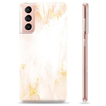 Samsung Galaxy S21 5G TPU Case - Golden Pearl Marble