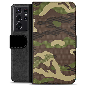 Samsung Galaxy S21 Ultra 5G Premium Wallet Case - Camo