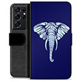 Samsung Galaxy S21 Ultra 5G Premium Wallet Case - Elephant
