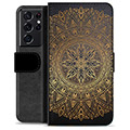 Samsung Galaxy S21 Ultra 5G Premium Wallet Case - Mandala