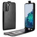 Samsung Galaxy S21 5G Vertical Flip Case with Card Slot - Black