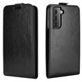 Samsung Galaxy S21 5G Vertical Flip Case with Card Slot - Black