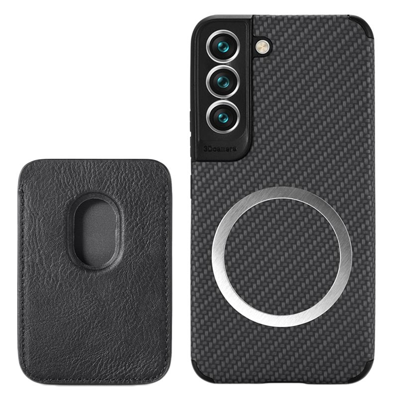 Samsung Galaxy S22+ 5G Case with Card Holder Carbon Fiber