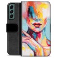 Samsung Galaxy S22+ 5G Premium Wallet Case - Abstract Portrait