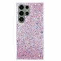 Samsung Galaxy S23 Ultra Glitter Flakes TPU Case - Pink