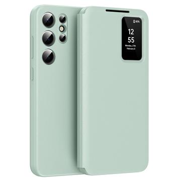 Samsung Galaxy S23 Ultra Smart Clear View Flip Case with Card Slot