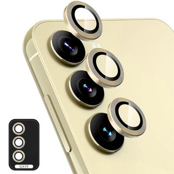 Samsung Galaxy S24 FE Hat Prince Camera Lens Tempered Glass Protector - Gold