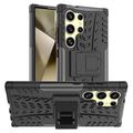Samsung Galaxy S24 Ultra Anti-Slip Hybrid Case with Kickstand - Black