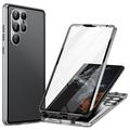 Samsung Galaxy S24 Ultra Magnetic Case with Tempered Glass - Silver
