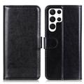 Samsung Galaxy S24 Ultra Wallet Case with Magnetic Closure - Black