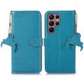 Samsung Galaxy S24 Ultra Wallet Leather Case with RFID - Blue