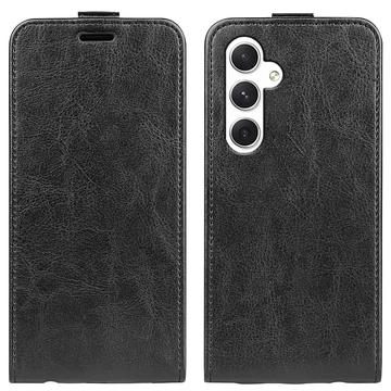 Samsung Galaxy S24 Vertical Flip Case with Card Slot - Black