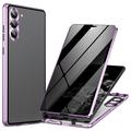 Samsung Galaxy S24+ Magnetic Case with Tempered Glass - Privacy - Light Purple