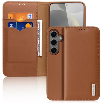 Samsung Galaxy S25 Dux Ducis Hivo Wallet Leather Case - Brown