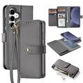 Samsung Galaxy S25 Dux Ducis Lawa Wallet Leather Case w. Magnetic Cover - Grey