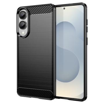 Samsung Galaxy S25 Edge Brushed TPU Case - Carbon Fiber - Black