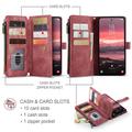 Samsung Galaxy S25 Edge Caseme C30 Multifunctional Wallet Case - Red