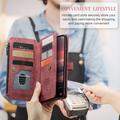 Samsung Galaxy S25 Edge Caseme C30 Multifunctional Wallet Case - Red