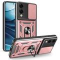 Samsung Galaxy S25 Edge Rotary Ring Hybrid Case with Camera Shield