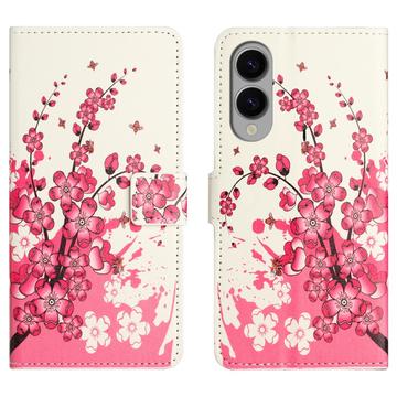 Samsung Galaxy S25 Edge Style Series Wallet Case - Pink Flowers