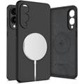 Samsung Galaxy S25 Edge Tech-Protect Liquid Silicone Case - MagSafe Compatible - Black
