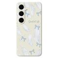 Samsung Galaxy S25 FE Feather Pattern TPU Case - Beige