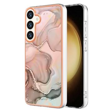 Samsung Galaxy S25 Marble Pattern Electroplated IMD TPU Case