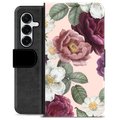 Samsung Galaxy S25+ Premium Wallet Case - Romantic Flowers