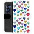 Samsung Galaxy S25 Premium Wallet Case - Hearts