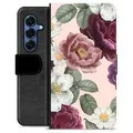 Samsung Galaxy S25 Premium Wallet Case - Romantic Flowers